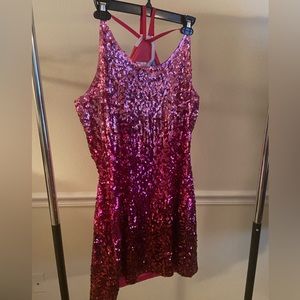 Pink ombré sequin dress, XXL.